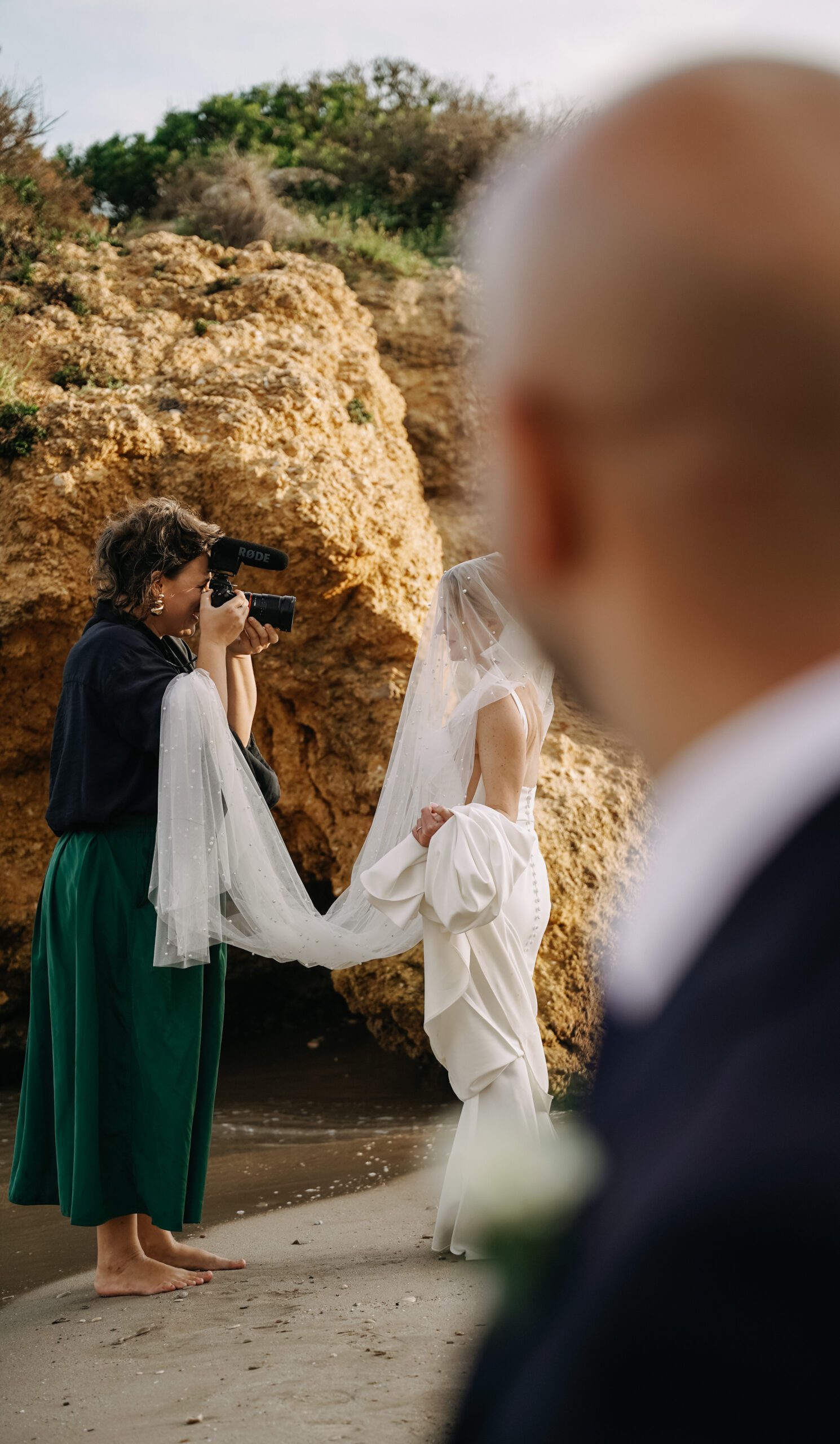 how to choose your wedding videographer — Jana Buskova filming a couple on their wedding day